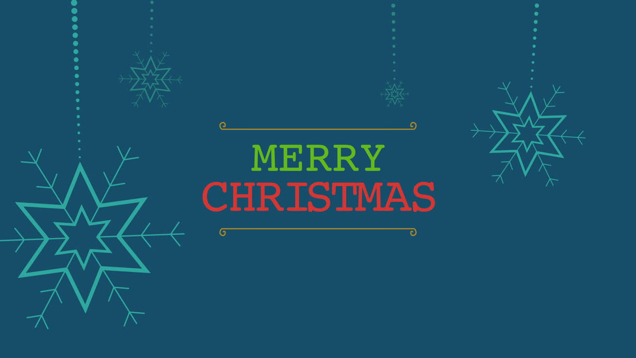 푸른 하늘과 눈송이와 함께 즐거운 크리스마스