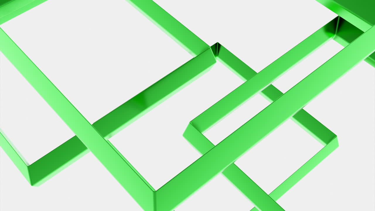 Abstract Green Geometric Shapes