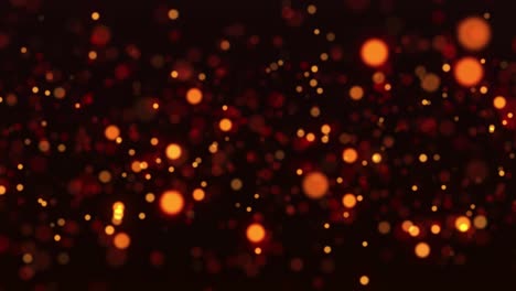 4k fondo de movimiento abstracto brillantes partículas doradas y rojas estrellas chispas bucle de movimiento de onda. año nuevo, navidad