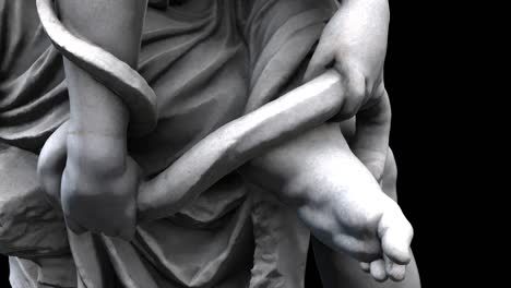 estatua de eurídice - detalle del bucle de rotación