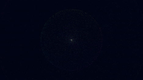 a minimalistic contrasting visual a white dot on a black background