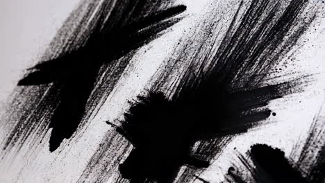 abstract black ink strokes and textures