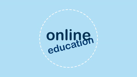 education online technology lettering animation