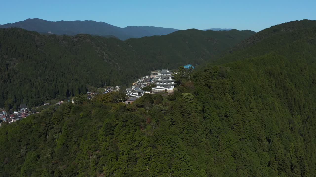 기후 일본 구조하치만에 있는 오래된 일본 성