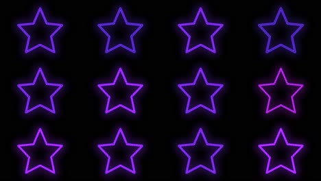 Stars-pattern-with-pulsing-neon-purple-light