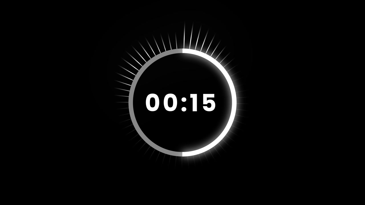 Digital Countdown Timer with Circular Progress Indicator