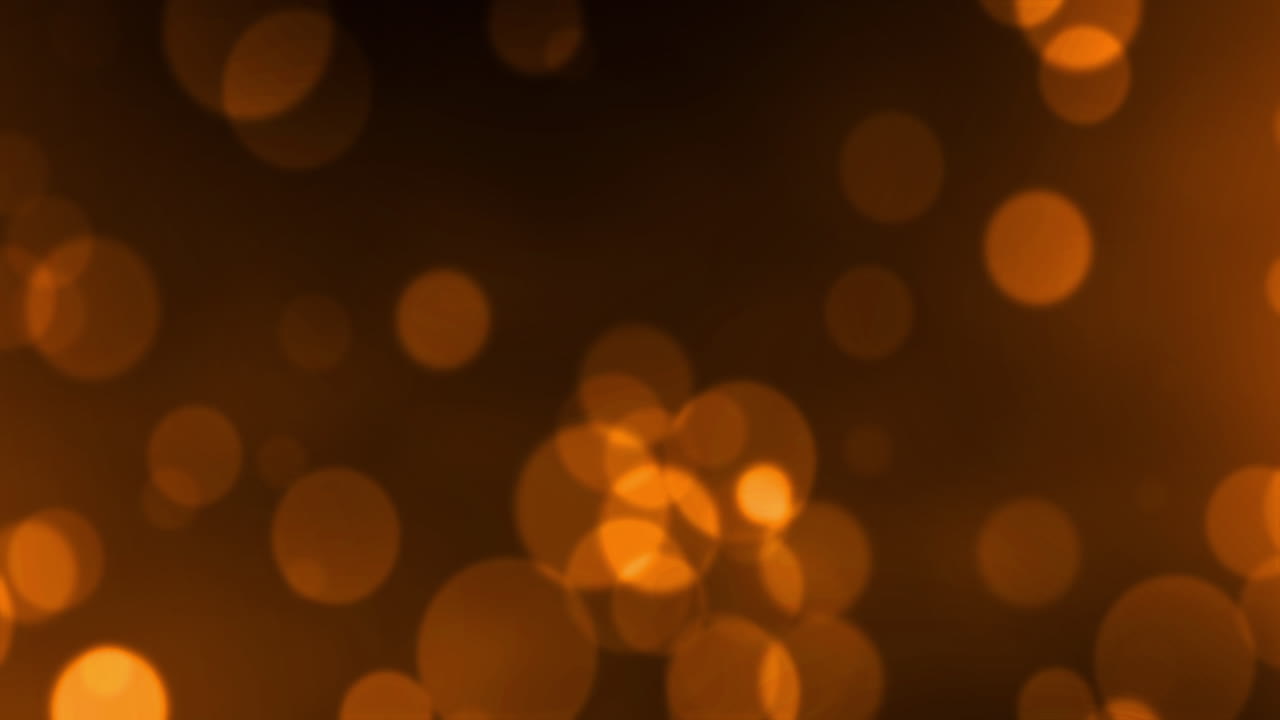 Abstract Orange Bokeh Lights Background