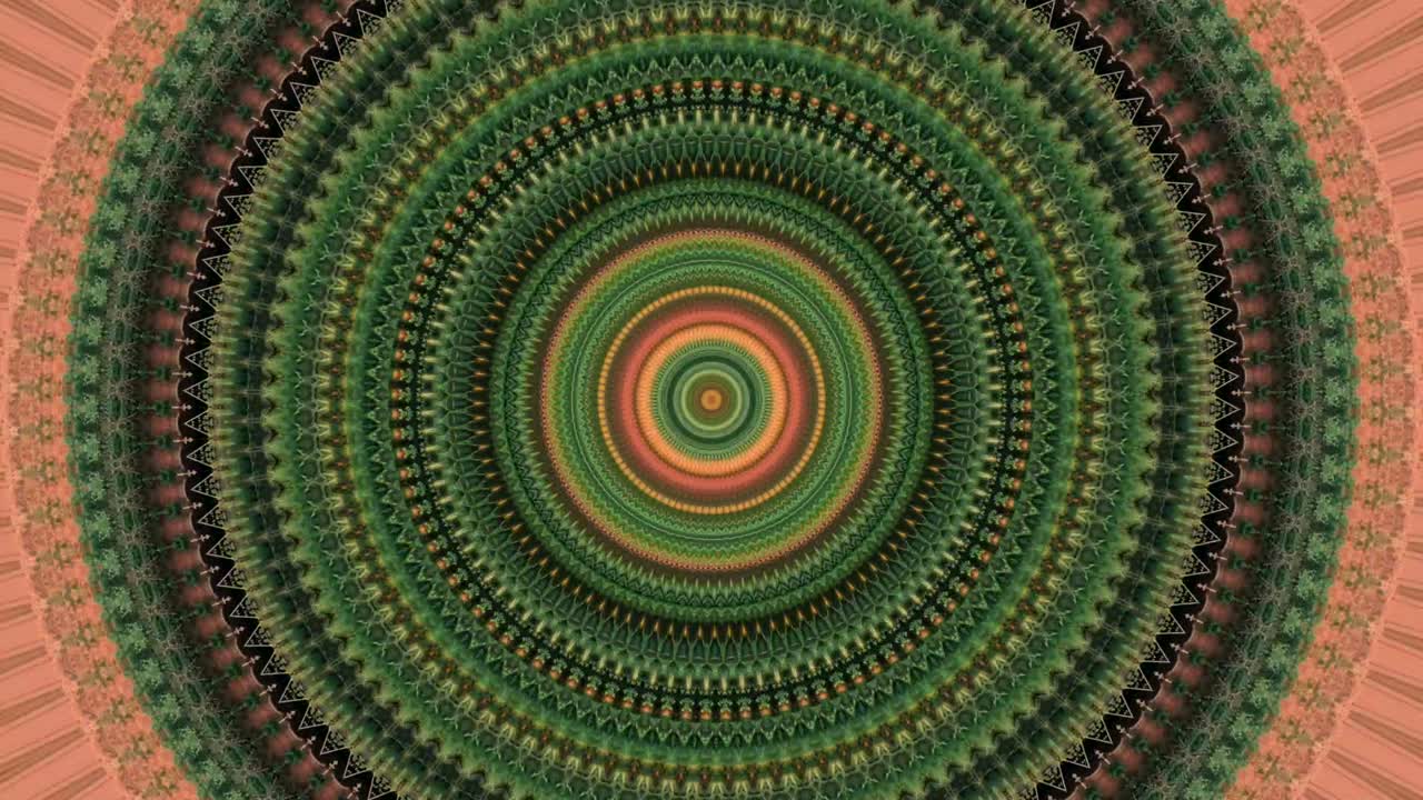 árboles de coco jardín caleidoscopio vista de cerca