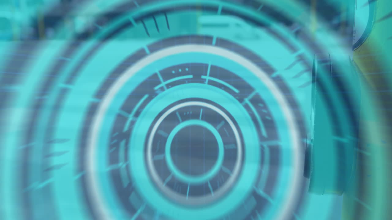 animación de texto 6g, escaneo de alcance y procesamiento de datos sobre hombre presionando el botón de semáforo