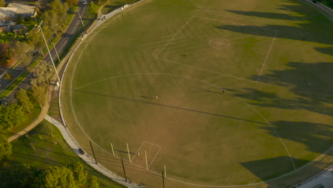 aerial perspective showing people using sporting field