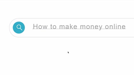 searching for ways how to make money online in the internet browser - close up