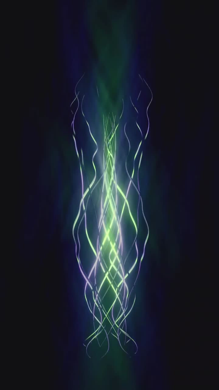 Animazione Astratta Dinamica di Linee al Neon Intrecciate