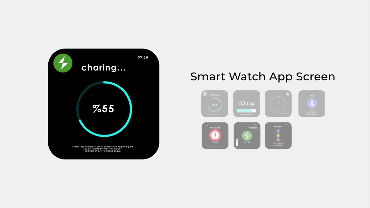 Smartwatch App Screen Designs
