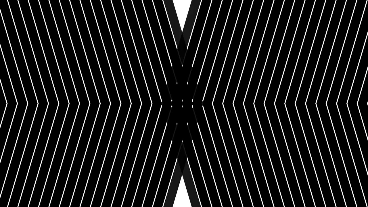 Abstract Animation of Converging Black and White Geometric Lines