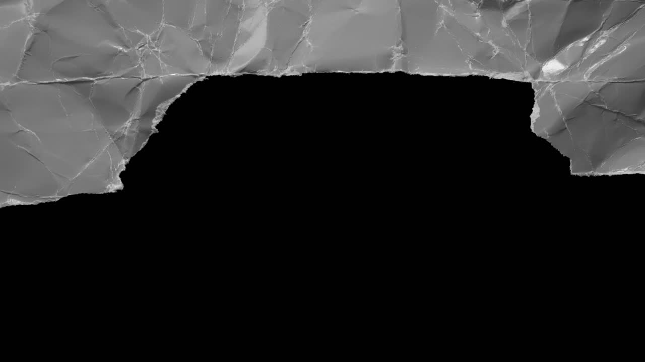Crumpled Gray Paper Texture with Torn Edges