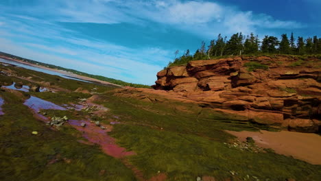 stunning red rock coastline