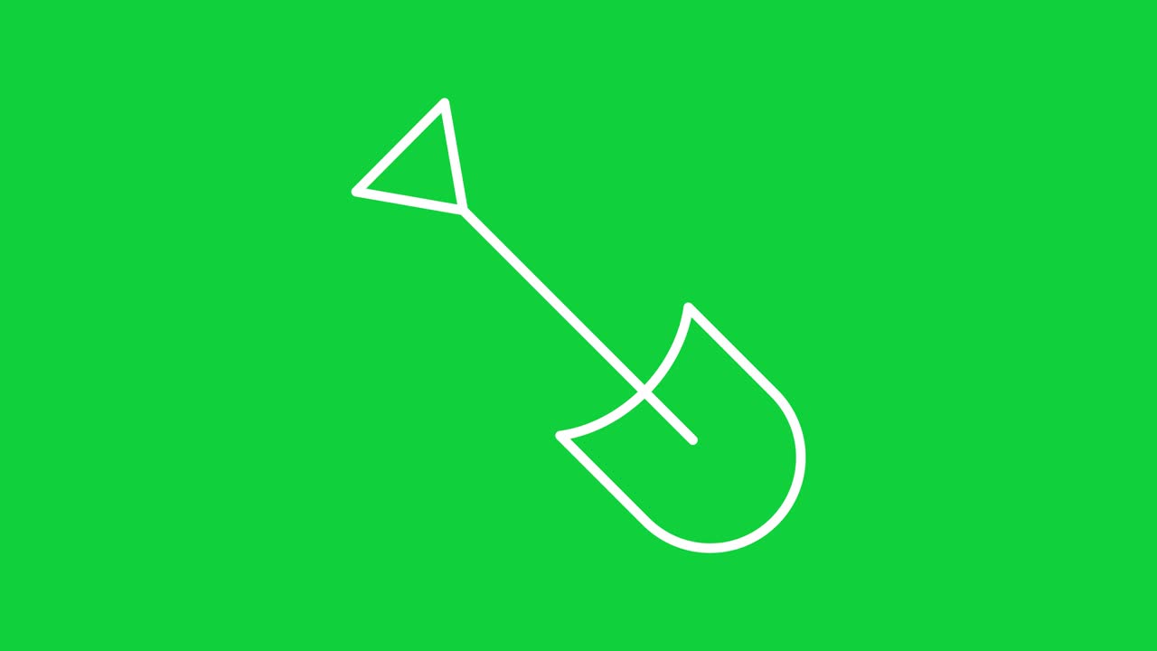 Construction Green screen_white_showel