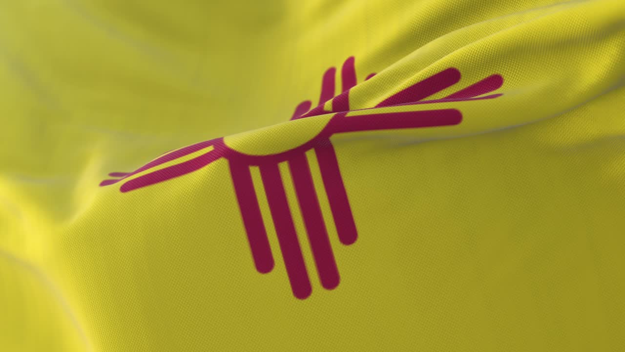 bandera del estado estadounidense de nuevo méxico, región de los estados unidos.