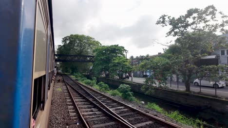 train journey through sri lankan city