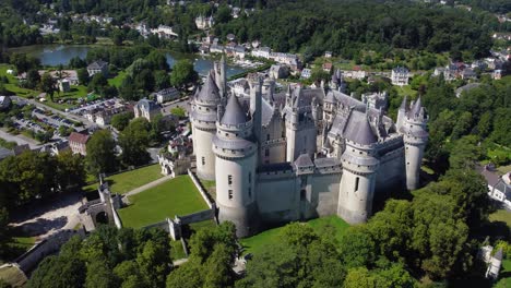 pierrefonds castle france, village and lake reveal