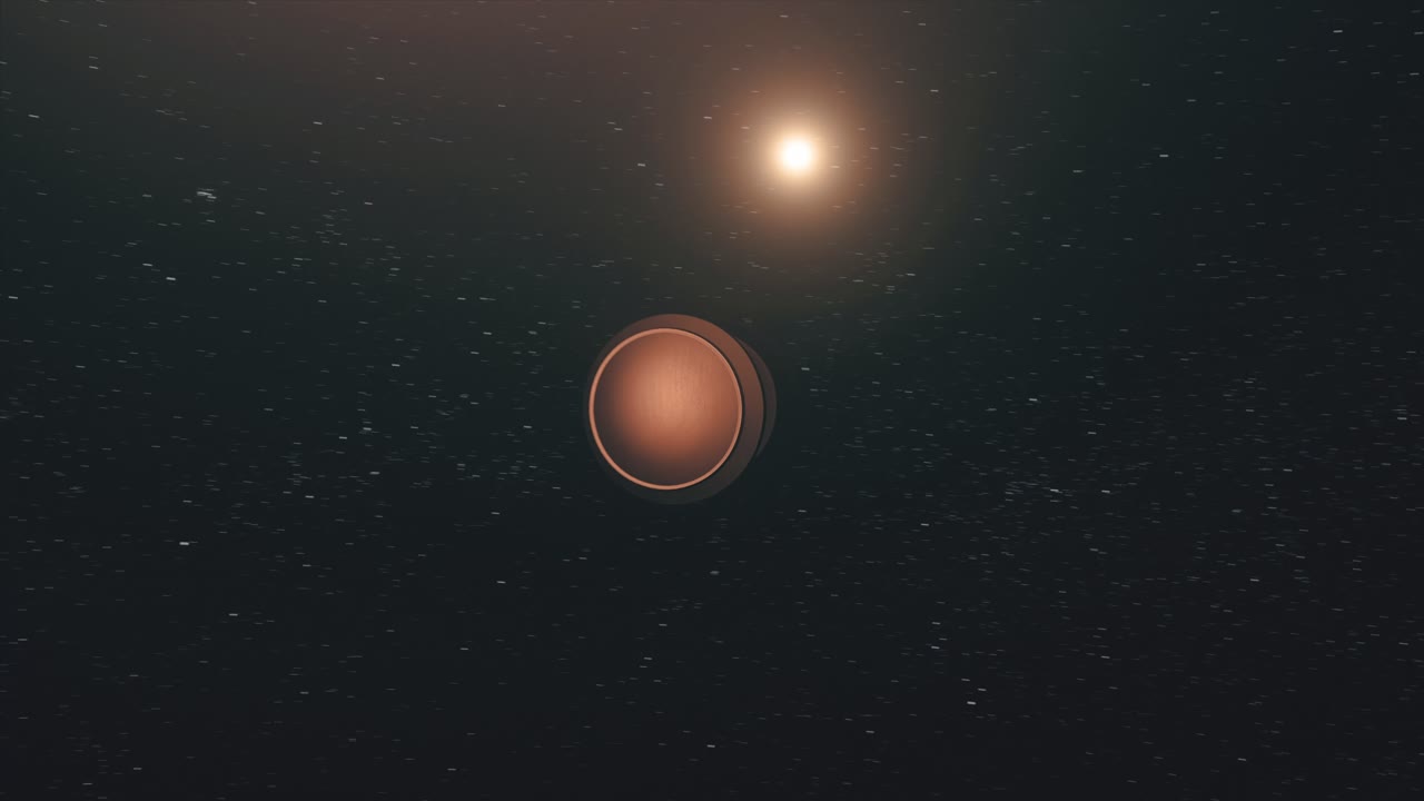 marte y el sol en el espacio