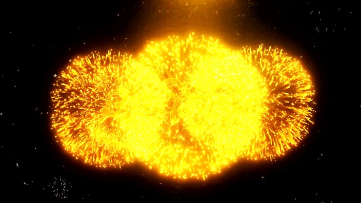 Shubh Happy Diwali Hindi 4 Sky_Firework Wishes Greetings card, Invitation, Celebration Firework Looped