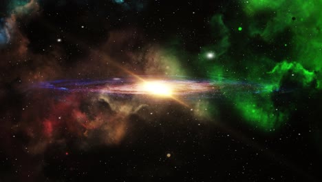 Eine-Galaxie,-Die-Im-Sternenübersäten-Weltraum-4k-Schwebt