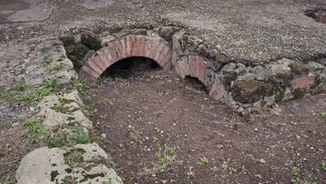 ancient drainage system in pompeii, italy