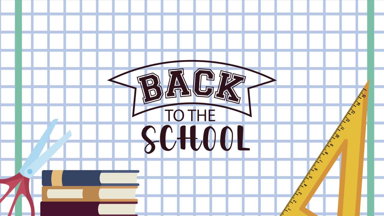 back to school lettering in notebook sheet