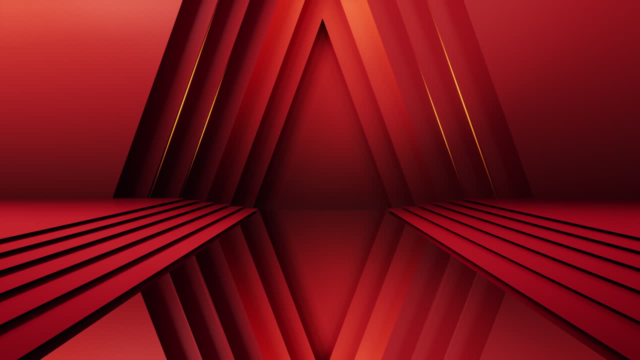 Red luxurious stage background, 3d rendering.
