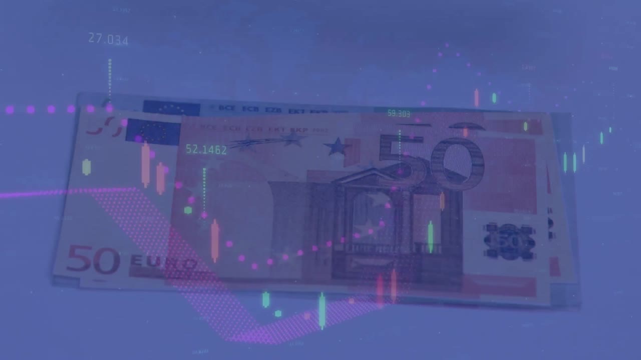 은행권에 대한 데이터 처리의 애니메이션