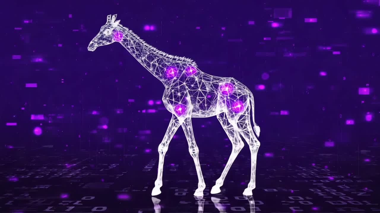 Ilustração digital de girafa