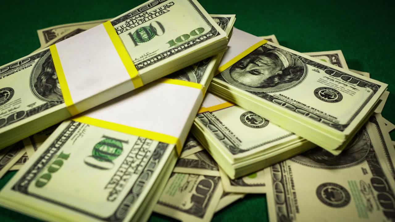 Poker player placing a bet