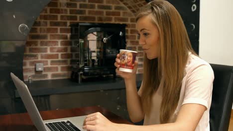 businesswoman working on her laptop