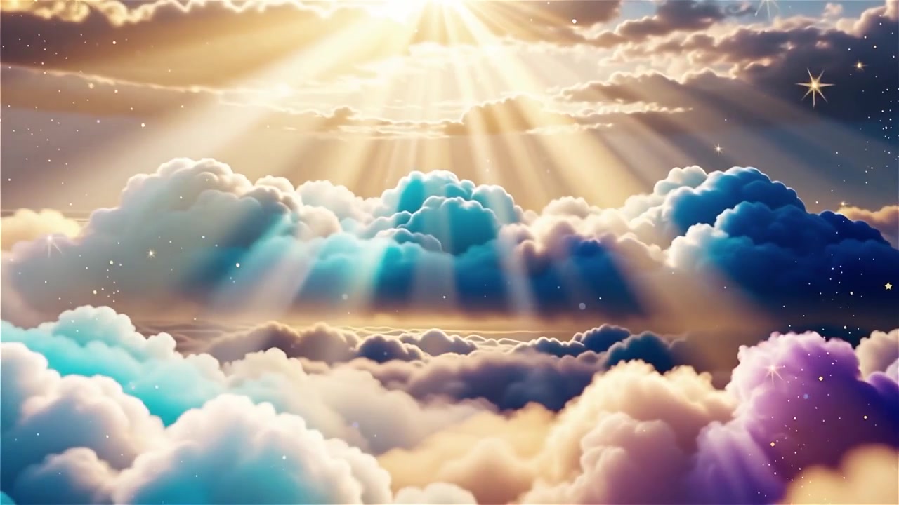Christian Heavenly Light Worship Background