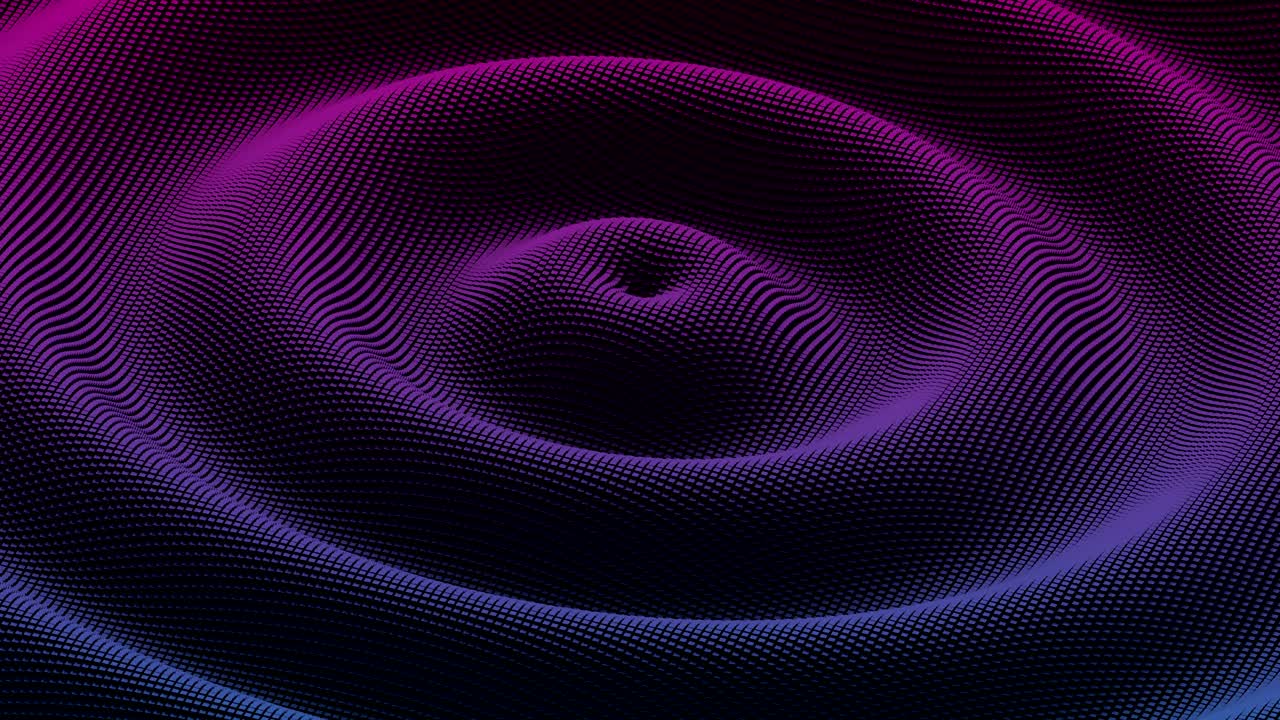 fondo de onda abstracta con superficie cúbica en movimiento. formas de cubo abstracto. ondulación radial. concepto espacio digital y tecnología