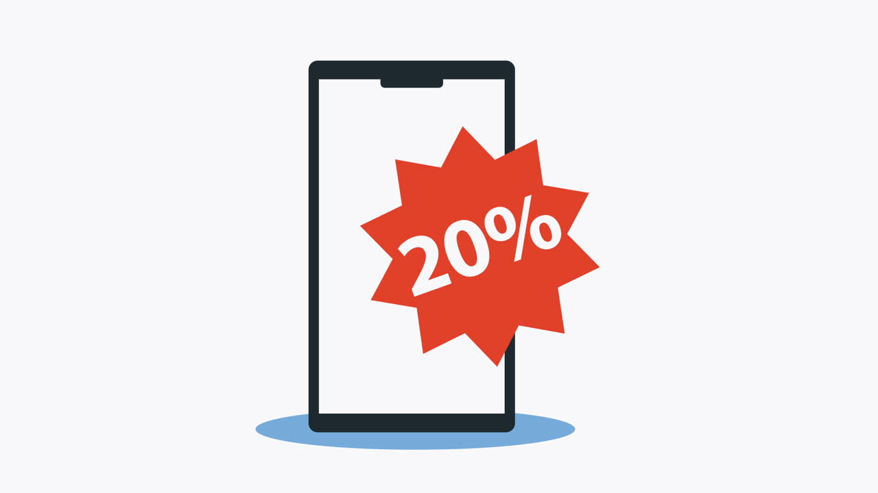 animación del mercado de comercio electrónico de teléfonos inteligentes