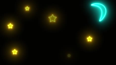 neon animation of blinking stars.