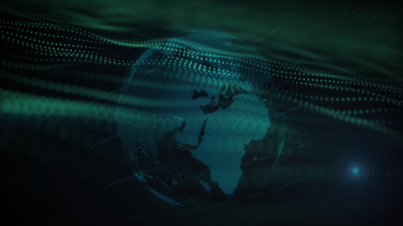 Animation of network of connections over globe