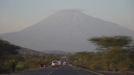 Amazing-and-cinematic-view-of-Mount-Meru,-Arusha,-Tanzania