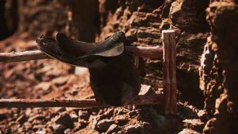 saddle and red rocks in monument valley