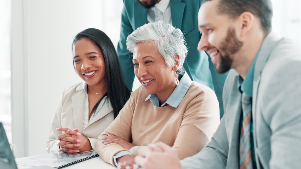 Diverse Business Team Collaborating in Modern Office