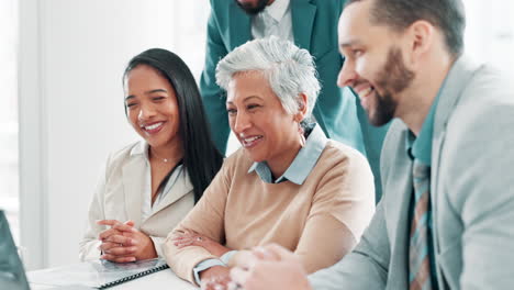 diverse business team collaborating in modern office