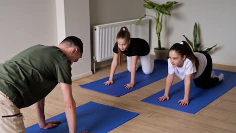 kids practising yoga