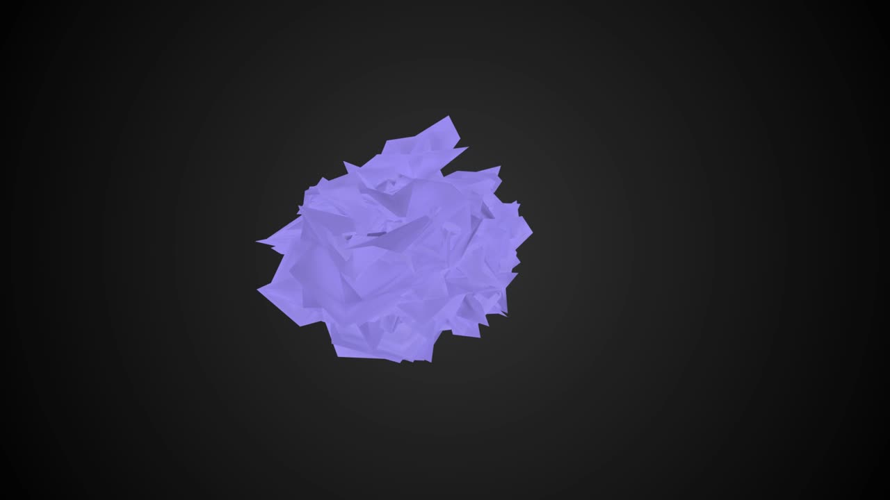 4k primer plano de una bola de papel arrugada en un bucle