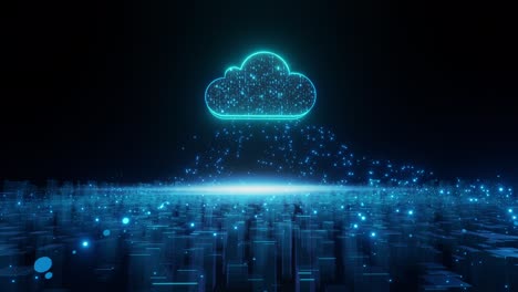 cloud computing and big data concepts connecting the network of digital data and information of the future