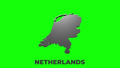 netherlands map showing up intro by regions 4k animated netherlands map intro background with countries appearing and fading one by one and camera movement