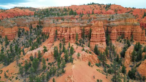 maravillas geológicas del parque nacional bryce canyon, panorama aéreo, utah