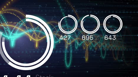 animation of circles and data processing over connections