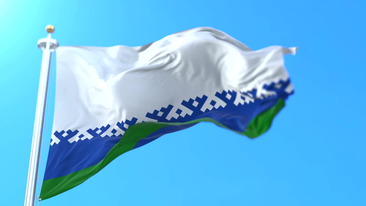 bandera del sujeto federal del distrito autónomo de nenets, rusia.